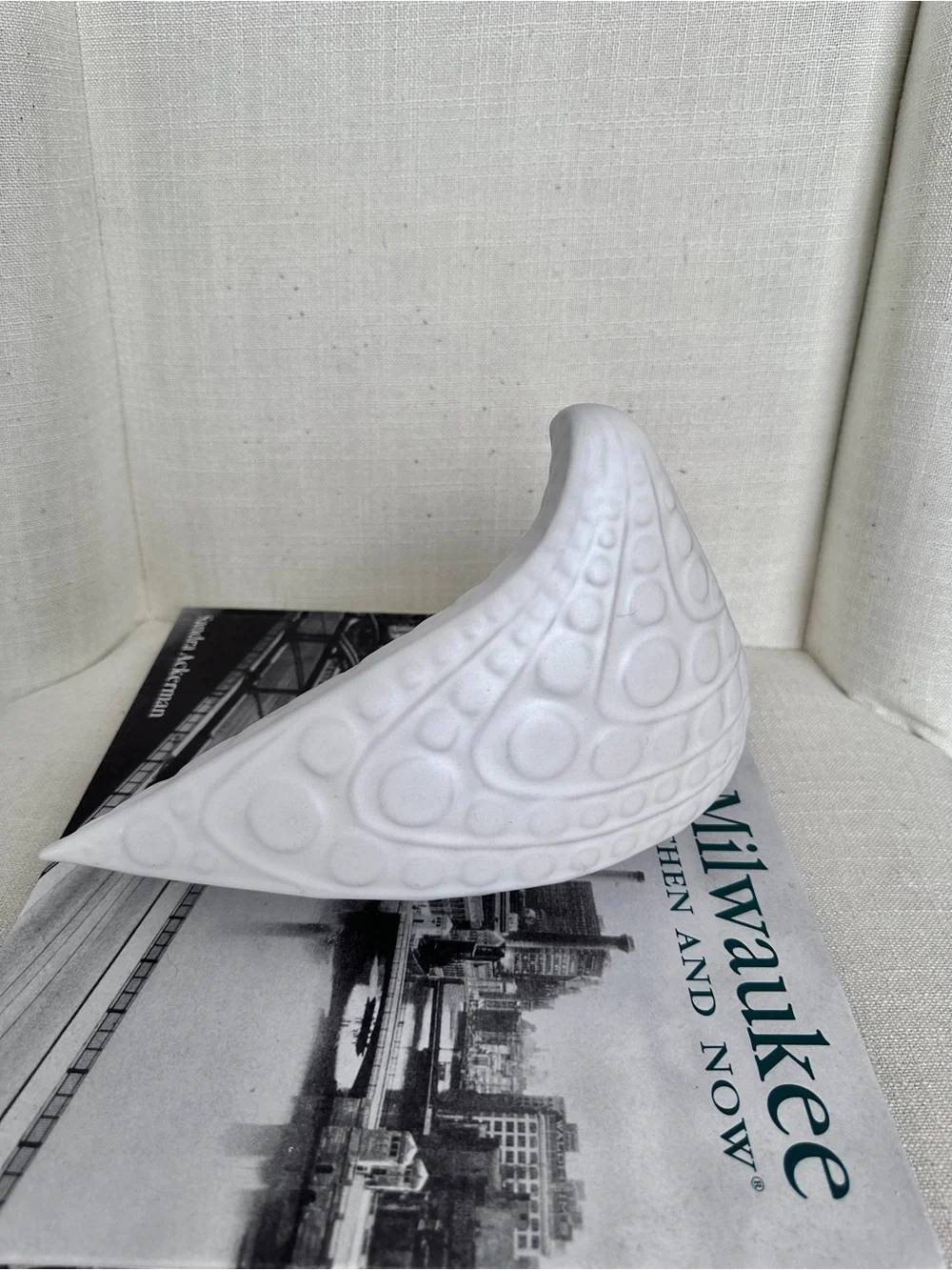 Jonathan Adler Menagerie Medium Teardrop Bird Figurine White Ceramic Matte